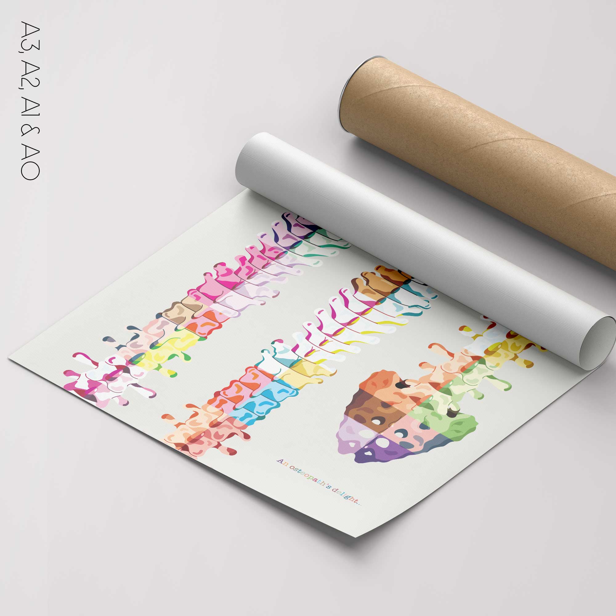 An osteopath's delight... Artwork for chiropractors from www.educare.design