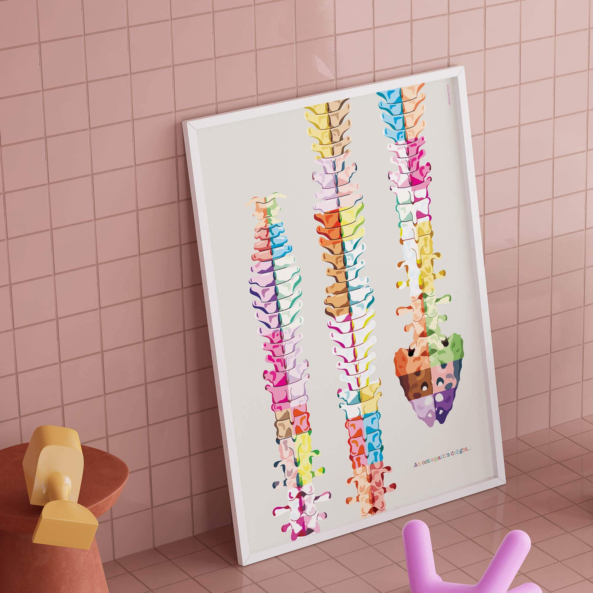 An osteopath's delight... Artwork for chiropractors from www.educare.design