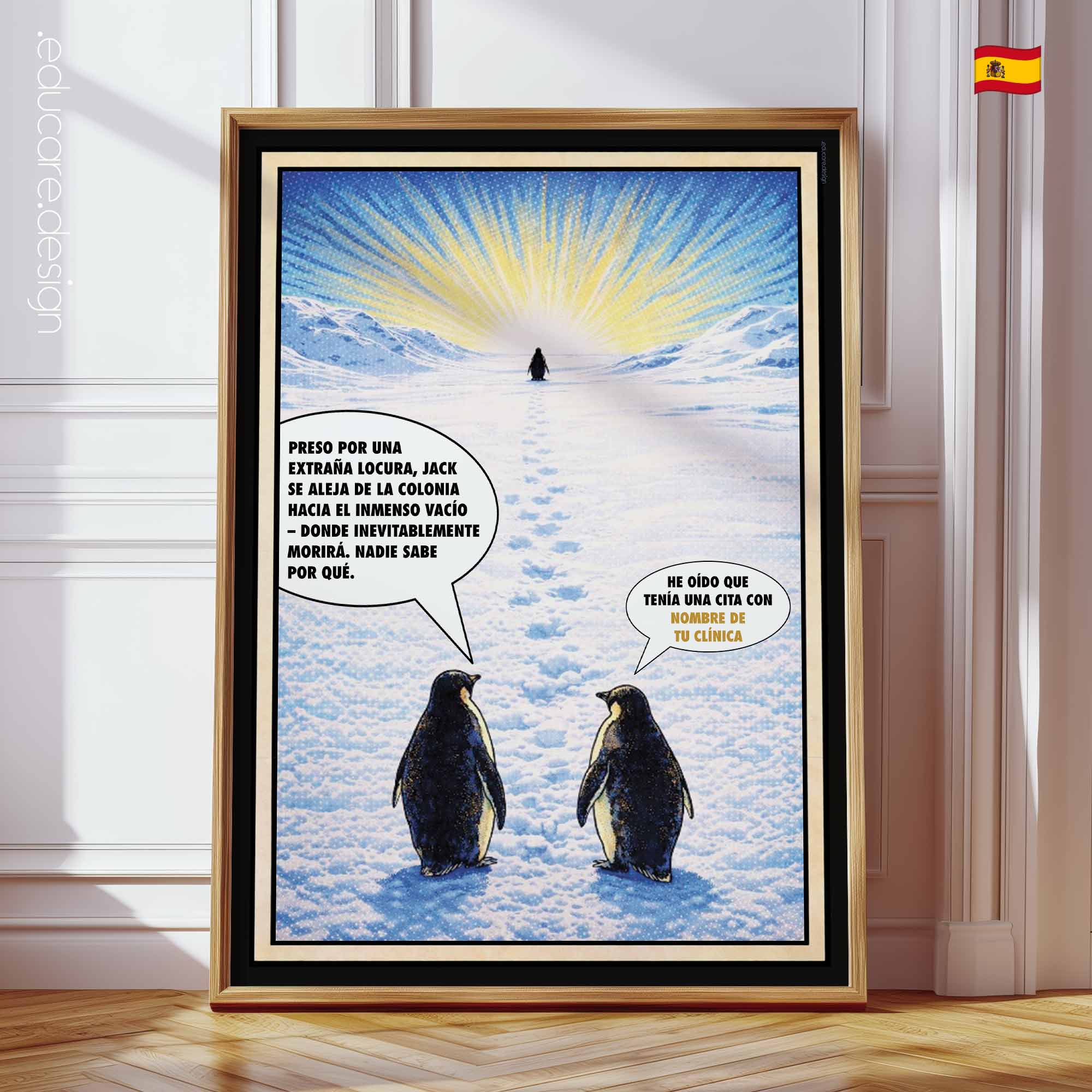 Pingüino Nihilista lámina anatómica para clínicas y consultas