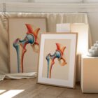 Chromatic Hip anatomy chart for clinics