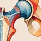 Chromatic Hip anatomy chart for clinics