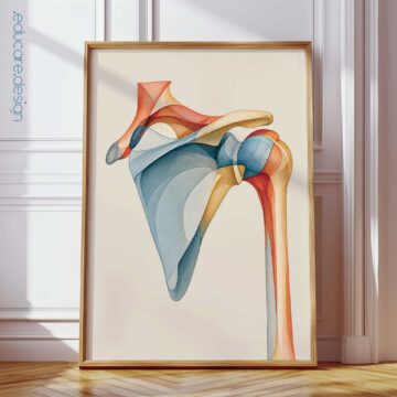 Chromatic Shoulder – Abstract Anatomy Art